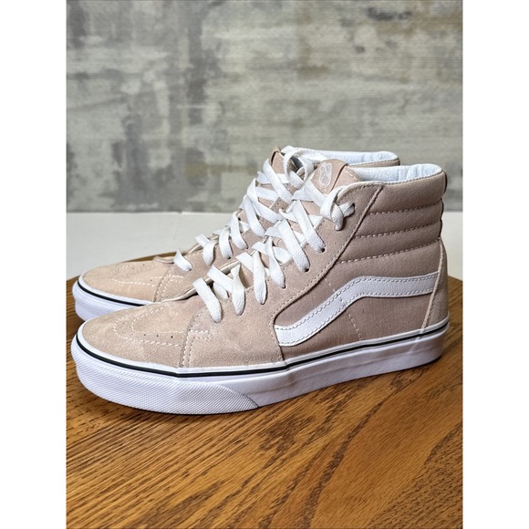 Vans Sk8-Hi Mens 6 Sneakers Pink Canvas Suede Old Skool Skate Shoes Skateboard - Picture 1 of 10